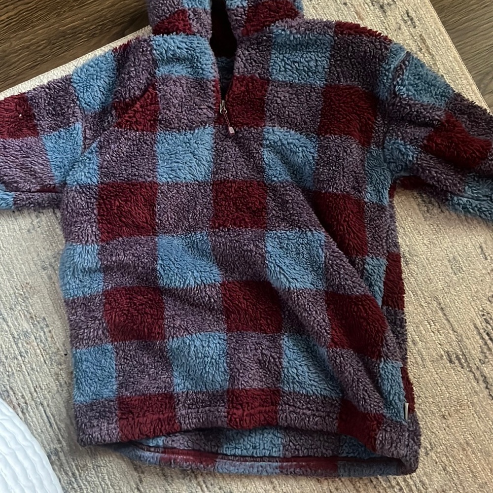 cute halfzip fuzzy sweater